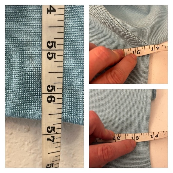 MALENE BIRGER dress light blue medium one shoulder long sleeve knit Velame NWOT - Picture 10 of 11